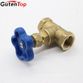 GUTENTOP Blue Color PVC Handle Brass Stop Valve, Stop Cock Valve